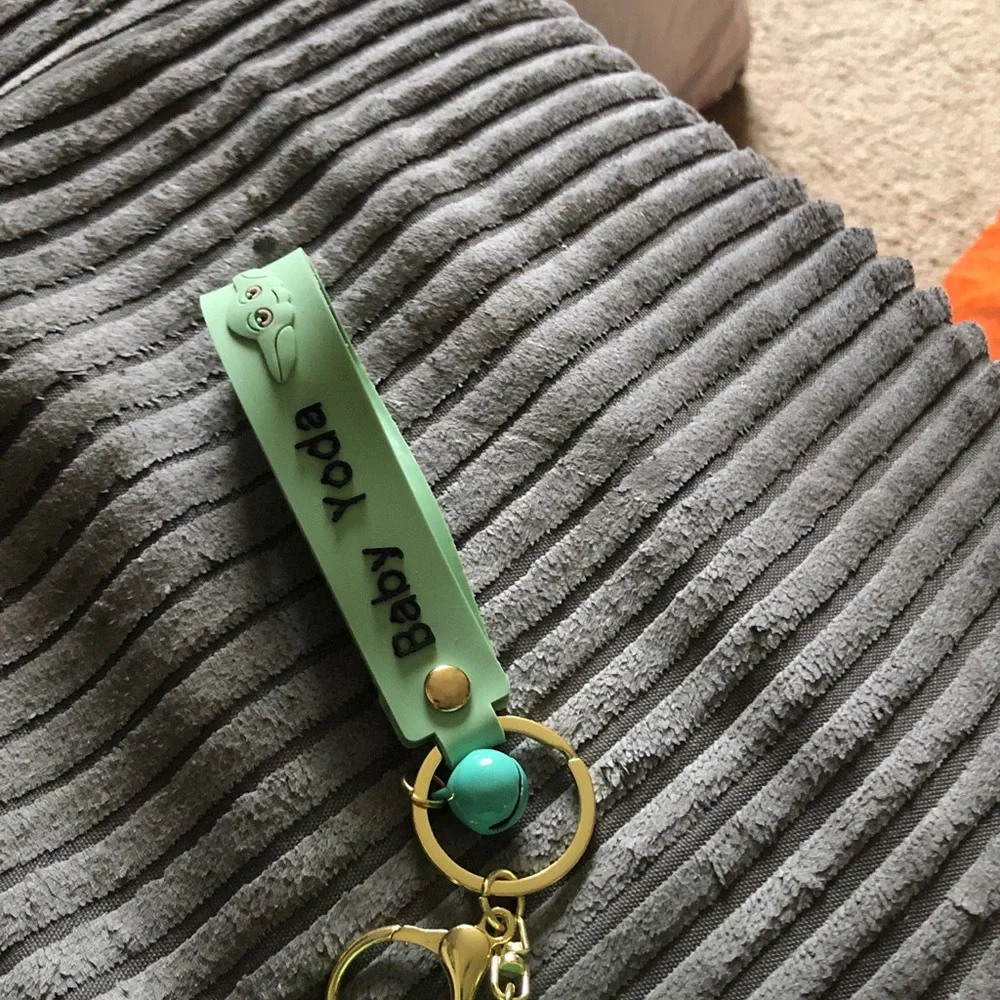 Green Baby Yoda Silicone Keychain Wristlet - Kids Accessories